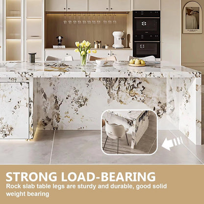 59” - 79” Unique Elegant Kitchen Island Includes Unique Texture Design (No Chair)