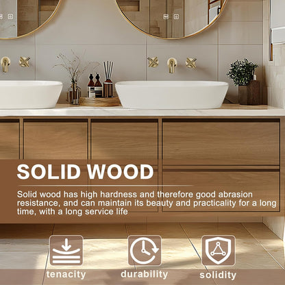 68” - 96” Modern Exquisite Bathroom Vanity with Double Sinks