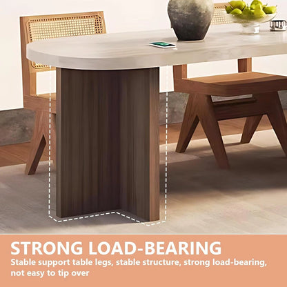 87” – 102” Natural Wood Kitchen Island with Storage Includes Stable Leg (No Chair)