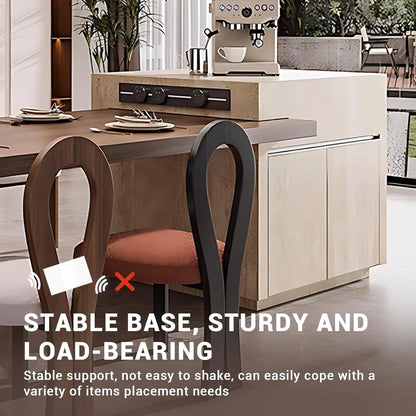 86” - 102” Italian Minimalist Kitchen Island Includes Atmosphere Light (No Chair)