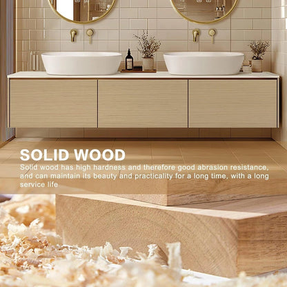 60” - 84” Simple Fashionable Bathroom Vanity Includes Log & Closed Storage Cabinets