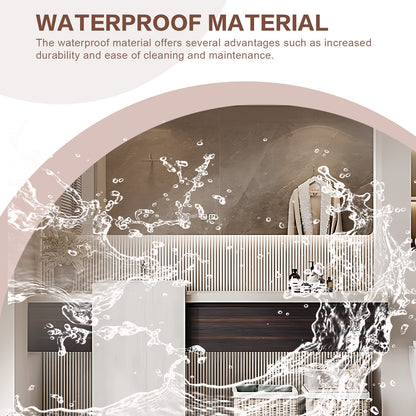 56"-80" Modern stylish bath vanity big smart mirror solid wood waterproof material