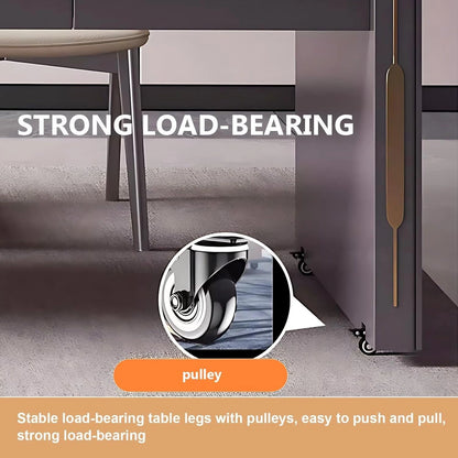 87” Retractable Grey Kitchen Island Includes Drawer Under Tabletop (No Chair)