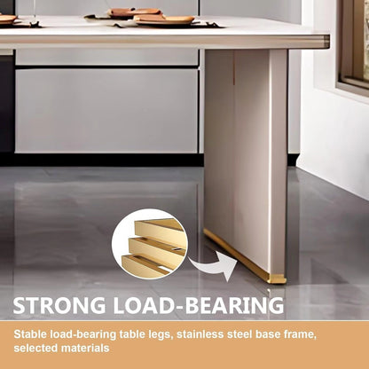 87” Luxury Kitchen Island Includes Glass Door Cabinet & Embedded Socket (No Chair)