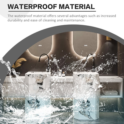 72"- 100" Bathroom Vanity With Oval Smart Mirror  and Double Sink