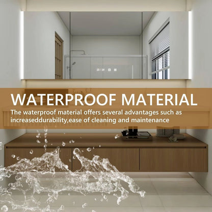 68” - 72” Modern Minimalist Bathroom Vanity with Stripe Countertop & Hidden Handle