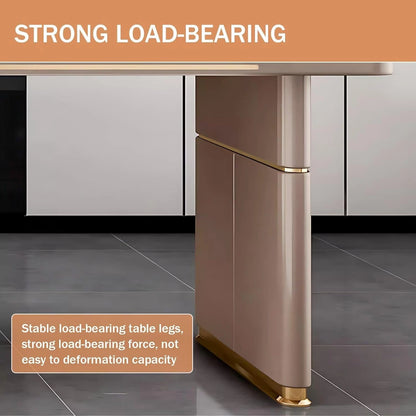 89” - 96” Flexible Kitchen Island Includes Movable Combination Design & Embedded Socket (No Chair)