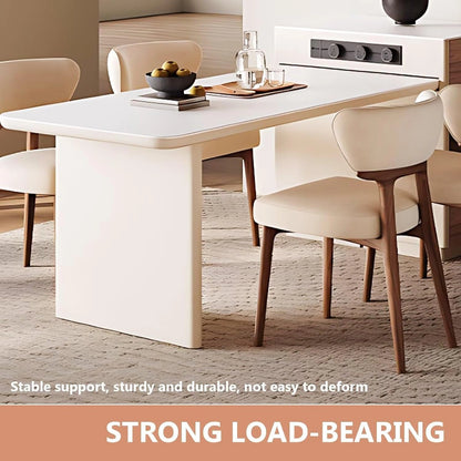 65” - 96” Modern Simple Kitchen Island Includes Sliding Rail Socket & Round Corner Design (No Chair)