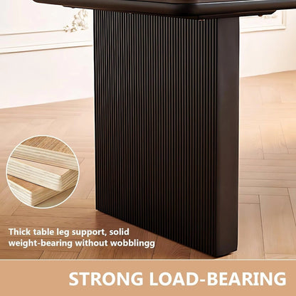 67” - 83” Minimalist Kitchen Island Includes Black and White Design & Ambient Light Strip (No Chair)