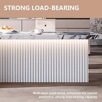 78” - 94” Beautiful Practical Kitchen Island Includes Lifting Socket (No Chair)