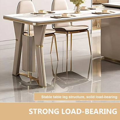 91” - 98” Beige Exquisite Kitchen Island Includes Unique Texture Design (No Chair)