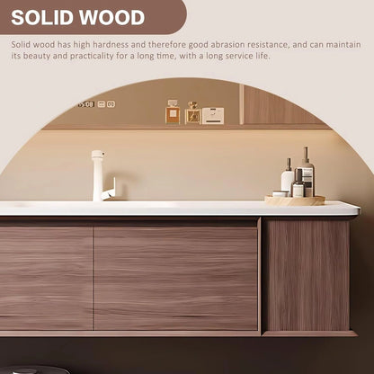 40” - 64” Exquisite Vintage Bathroom Vanity Includes Side Open Storage Shelves