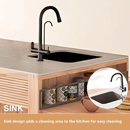 102” - 118” Exquisite Simple Kitchen Island Includes Cylindrical Base