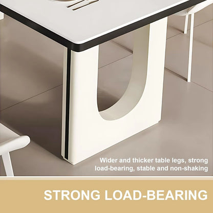 56” - 72” Minimalist Kitchen Island Includes Hollow Molding Base & Embedded Socket (No Chair)