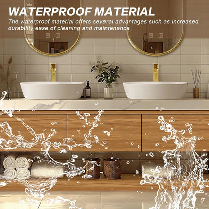 60” - 96” Solid Wood Bathroom Vanity with Above-Counter Double Sinks