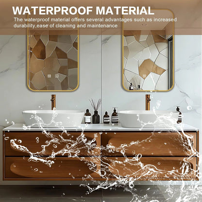 60” - 78” Modern Art Bathroom Vanity Includes Unique Surface Design & Hidden Handle