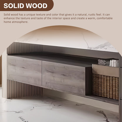 44"-64" Wall Mounted Bathroom Vanity With Single Sink And Smart Led Mirror Cabinet