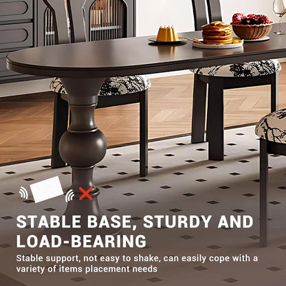 89” - 96” American Black Kitchen Island with Striped Glass Storage Door (No Chair)