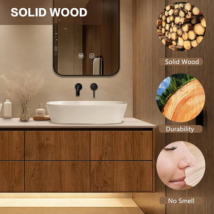 60” - 78” Luxury Bathroom Vanity Includes Two Mirrors & Above Counter Sink