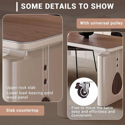 96” Unique Minimalist Kitchen Island Includes Striped Design Island Platform (No Chair)