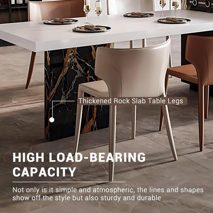 85” - 101” Unique Exquisite Kitchen Island with Scalable Desktop & Flexible Socket (No Chair)