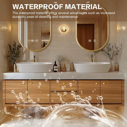 68” - 88” Retro Log Bathroom Vanities Include Above Counter Sink & Irregular Mirror