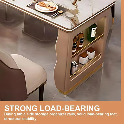 87” Modern Luxury Kitchen Island with Retractable Dining Table (No Chair)