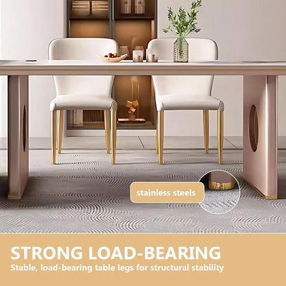 85” - 93” Cozy Flexible Kitchen Island Includes Golden Stripe Design (No Chair)