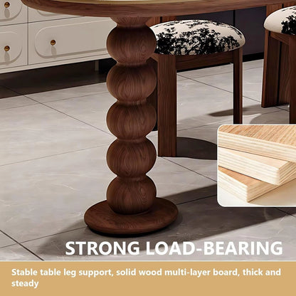 66” - 82” Modern Log Kitchen Island with Extendable Table Includes Unique Table Leg (No Chair)