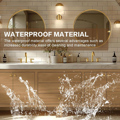 68” - 96” Exquisite Log Bathroom Vanity with LED Smart Defog Mirror