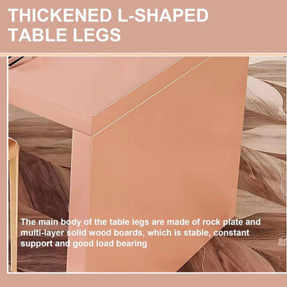 94” - 102” Modern Simple Kitchen Island Includes Unique Shade of Pink (No Chair)