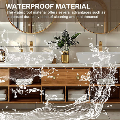 72” - 96” Practical Cozy Bathroom Vanity Includes Above Counter Sink & Round Mirror