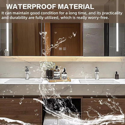 60” - 78” Minimalist Cozy Bathroom Vanity Includes Rock Slab Ceramic Basin