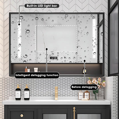 36"- 48" Freestanding Bathroom Vanity Set with Single Sink and Smart Mirror Cabinet