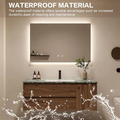 40” - 64” Unique Modern Bathroom Vanity with LED Smart Defogging Mirror