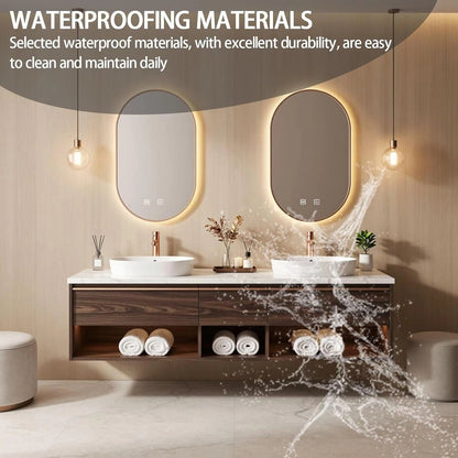 60” - 84” Floating Bathroom Vanity with 3 Drawers & Open Shelf