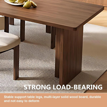 61” - 81” Brown Elegant Kitchen Island with Pull-Out Cabinet&Dining Table (No Chair)