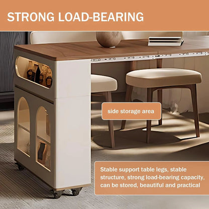 83” Simple Cozy Kitchen Island Includes Folding Dining Table (No Chair)