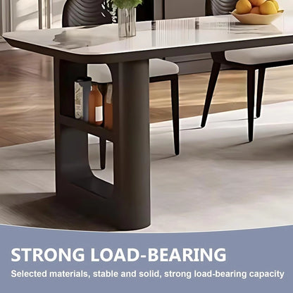 63” - 79” Light Luxury Kitchen Island Includes Open Storage Rack (No Chair)