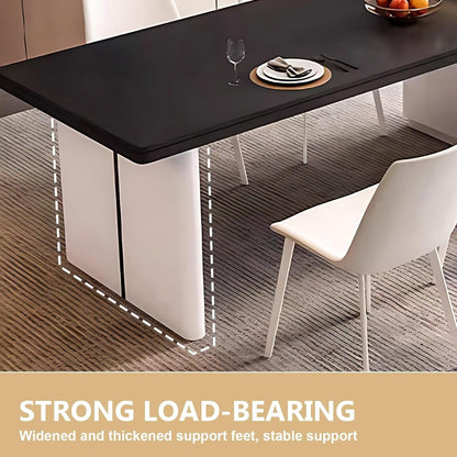 67" - 83" Minimalist Kitchen Island Includes Black and White Simple Design (No Chair)