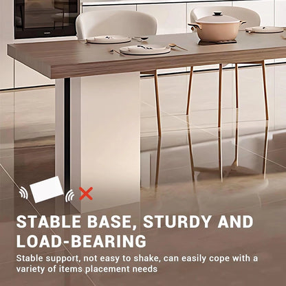 94” - 102” Cozy Practical Kitchen Island Includes White Simple Style&Open Storage Compartment (No Chair)