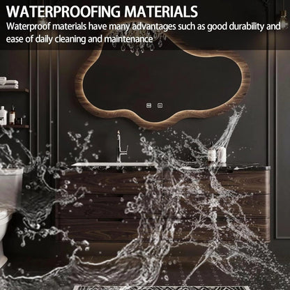 36” - 64” Unique Bathroom Vanity with Cloud-Shaped Smart Mirror