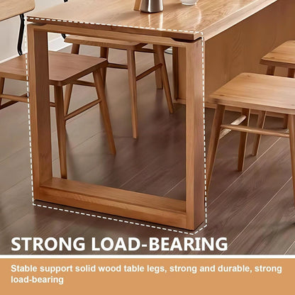 52” - 76” Rustic Log Kitchen Island Includes Rectangular Socket & Drawers (No Chair)
