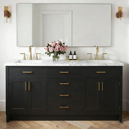 64"-92"Modern Bathroom Vanity Set with Storage Drawers & Large LED Smart Mirror