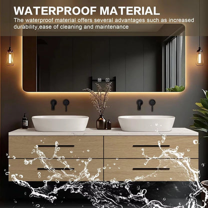 60” - 78” Wall-Mount Vanity Includes Modern Floating Design