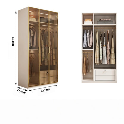 24‘’-94‘’ Modern Wardrobe Includes Transparent and Spacious Storage Space