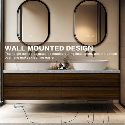 60” -78” Dark Wood Bathroom Vanity Includes Symmetrical Locker Design & Double Sinks