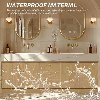72''Freestanding Bathroom Vanity with Sink Set Enclosed Space Storage