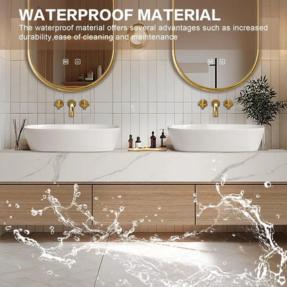 60” – 96” Bathroom Vanity Includes Wood Grain Cabinet & Above Counter Basins