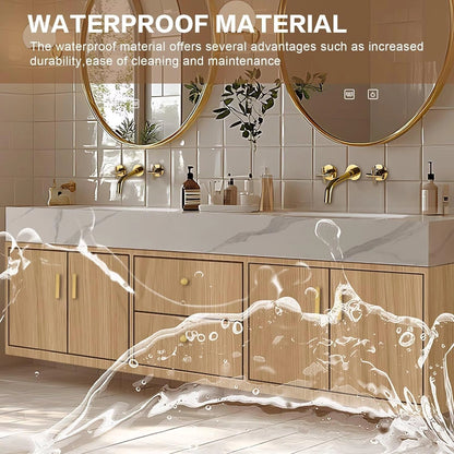 60” - 96” Wall-Mounted Bathroom Vanities with Integrated Double Sinks